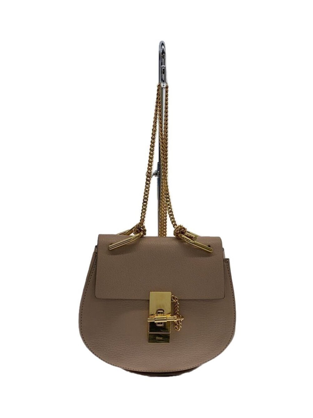 Chloe Drew Chain Shoulder Bag Leather Pink